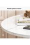 Small Place Endtable Side Table with Open Storage, 2-Tier Modern Marble Texture End Table, Sofa Side - 6