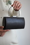 Women's Black Stone Detailed Oval Evening Dress Hand and Shoulder Bag - 2