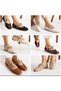 Daily Women's Ballerina White Patent Leather Gold Coin Pearl Buckle Does Not Make Sound Orthopedic Lightweight Comfortable Shoes - 3