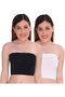 Non Padded Strapless Tube Bra For Women, Free Size (Pack Of 2)