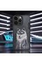 iPhone 15 Pro Compatible 3D Clothing Wolf Detailed Embroidery Embroidered Embossed Fashion Pet Case - 6