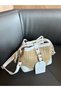 Women's Straw Braided Mini Pouch Model Drawstring Closure Arm and Shoulder Bag - 4