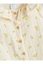 Lcw Baby Ekru Peter Pan collar Baby Girl Muslin Jumpsuit - 2