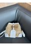 Women's Straw Braided Mini Pouch Model Drawstring Closure Arm and Shoulder Bag - 2