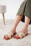Ludi̇ Gold Detailed Women's Daily Slippers - 5