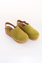 Women's Genuine Leather Clogs Sandals 6314 Pistachio Green - 5
