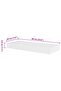 Floating Wall Display Shelves Book/DVD Storage White MDF 2 pcs - 3