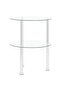 2-Tier Side Table Transparent 38 cm Tempered Glass - 2