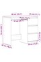 Desk White 90x45x76 cm Engineered Wood - 3