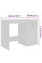 Desk White 100x50x76 cm Engineered Wood - 3