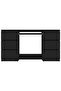 Writing Desk Black 140x50x77 cm Engineered Wood - 2