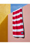 Biasse 100% Cotton Beach Towel - White/Fuchsia - 70X150 cm