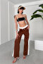 Mona Waist and Side Contrast Block Panels, Comfortable Pants with Elastic Waist - 4