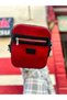 Square Men's Bag Black Red - 3