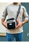 Square Men's Bag Black White