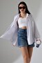 Oversize Poplin Fabric Women's Tunic Shirt - 5