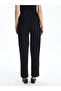 Elastic Waist Textured Wide Leg Women's Trousers - 4