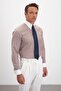 Lapel Needle Comfort Fit 100% Cotton Plaid Men's Shirt - 3