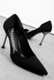 Penaty Women's Side Chain Detailed Heel Metal Pointed Toe Heeled Shoes 4038 - 2