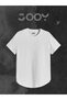 Cobalt Blue - White Set of 2 Plain Unprinted Slim Fit Oval Cut Tshirt - 2