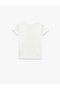Short Sleeve Crew Neck Rabbit Printed Cotton T-Shirt - 2