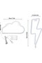 2-Piece Cloud Sign LED Neon Lights Combination Blue/Pink 30x18cm - 4