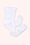 Baby Girl Glitter Detailed White Pantyhose