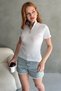 Women's White Zippered Ribbed Knitted Blouse - 2