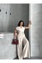 Tie-Up Vest Suit Stone Color - 3