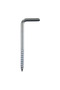 5-Piece Zinc-Plated Square Bend Screw Hook Silver 6cm - 2