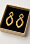 Radiance -Handmade Polymer Clay Gold Color Design Earrings |   Lightweight and Durable Bijoux Earring Model - 2
