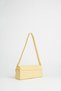 Women's Ferret Yellow Textured Faux Leather Lined Snap Closure Handbag and Shoulder Bag - 5