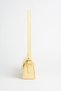 Women's Ferret Yellow Textured Faux Leather Lined Snap Closure Handbag and Shoulder Bag - 4