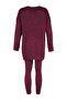 Bordo Fitilli Geniş Kalıp Triko Alt-Üst Takım TWOAW22AU0039 - 8