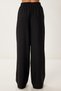 Women's Black Wrinkle Effect Woven Shirt Pants Suit Mx00207 - 7