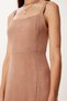 Women's Biscuit Strap Linen Blend Summer Woven Dress Zh00053 - 5