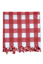 150x150 Cm Checkered Tablecloth Picnic Tablecloth Fringed - 4