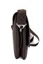 Men's Brown Luxury Cross Strap Shoulder Bag Clamshell Messenger Bag - 6