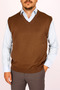 Men's Dad V-Neck Brown Knitwear Sweater – Classic and Stylish - 3