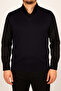Men's Dad V-Neck Navy Blue Knitwear Sweater – Classic and Stylish - 4