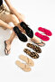 Jelly Women's Comfortable Leopard Patent Leather Stylish Flip-Flops Summer Pool Sea Beach Slippers - 6