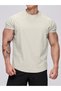 Men's Sports T-Shirt Running Sports Gym Raglan Oval Cut Combed Cotton T-Shirt Ovalt-Shi̇rt - 4