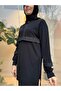 Stone Detailed Zippered Basic Women's Suit Black - 4