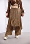 ITALIAN RAW LINEN TROUSERS SKIRT