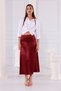 Women's Skirt Long Women's Skirt Long Length Burgundy Skirt Satin Skirt Hijab Skirt Bohemian Chic - 3