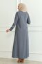 Embroidered Zippered Ferace Crepe Fabric Ferace - 4