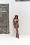 Diavonesta Lace Detail Low-Cut Mink Long Dress - 5