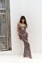 Diavonesta Lace Detail Low-Cut Mink Long Dress