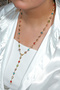 Women's Colorful Heart Stone Y Necklace Design Gold 60 Cm. - 2