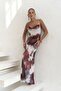 Chomhan Strappy Burgundy Long Dress